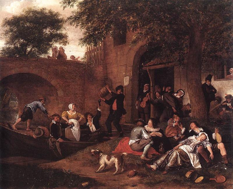 Leaving the Tavern, Jan Steen